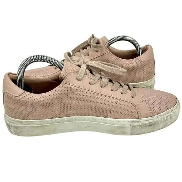GREATS The Royale Sneakers Blush Pink Perforated EUR Size 40 US 9.5 Leather - Picture 7 of 9